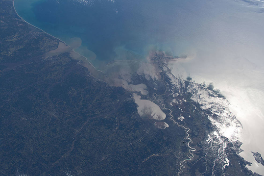 Figure 3：Satellite data from 30 years of observations is helping researchers to distinguish natural and human-caused drivers of sea level rise. The information will help planners in regions like New Orleans, Louisiana, along the U.S. Gulf Coast to prepare for the future (Greicius 2023).
