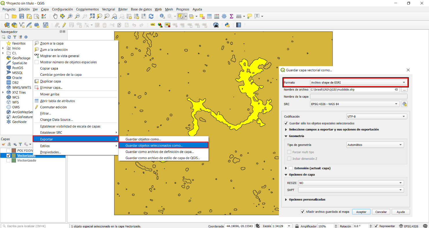 Convert raster to shape file