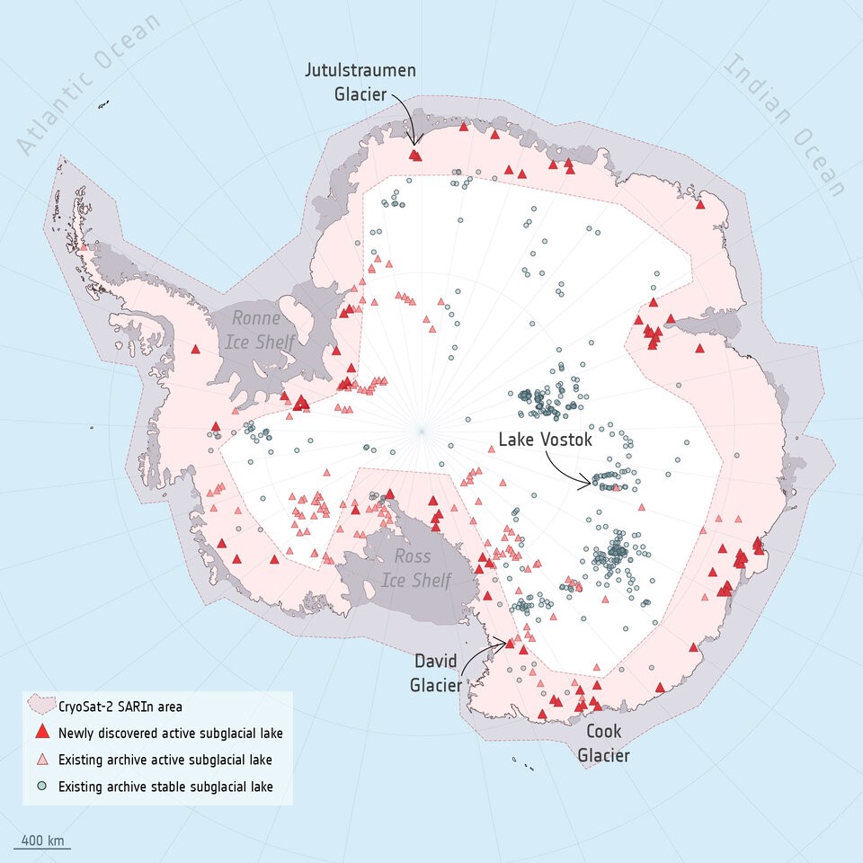 Figure 5. Antarctic subglacial lake inventory