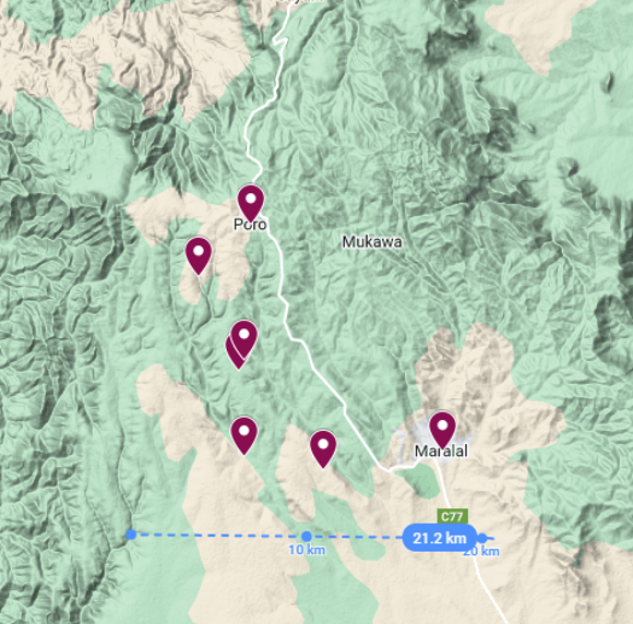 Map of important community locations