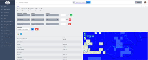 Figure 4: Application of linked data e-Infrastructure, Screenshot of ISME-HYDRO (2023).