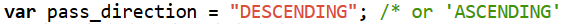 Fig. 8: Google Earth Engine Script for pass direction