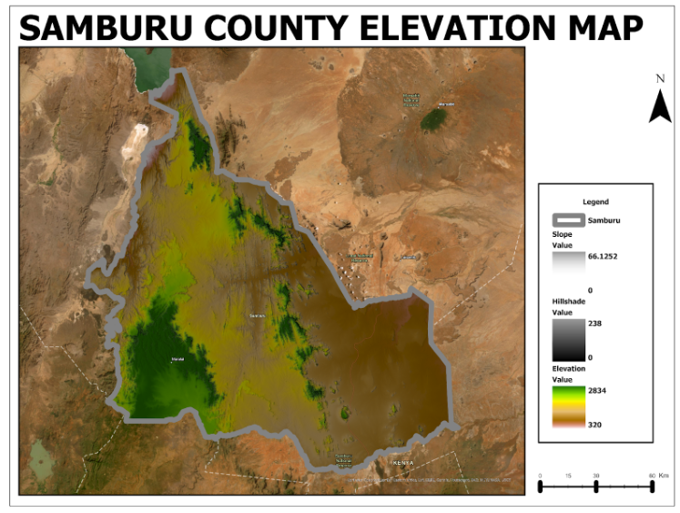 Samburu DEM map