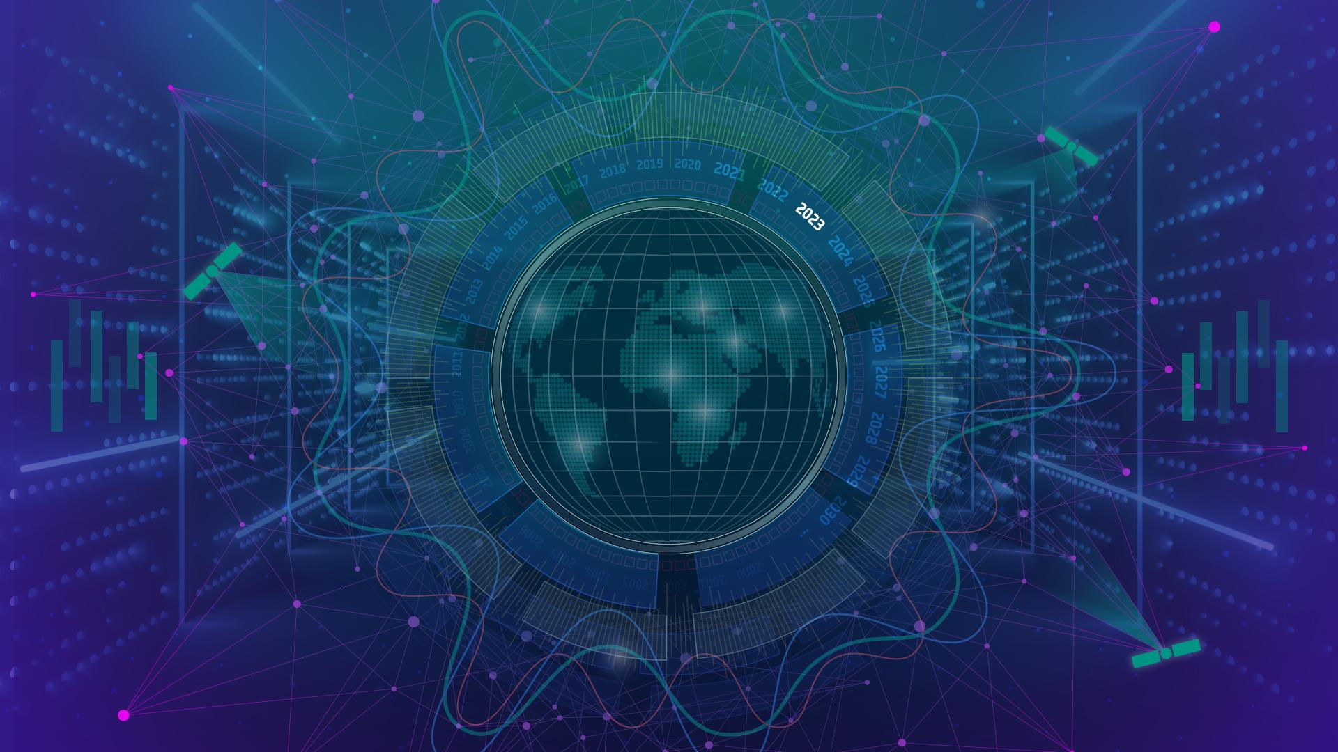 Event banner image showing the Earth surrounded by satellites