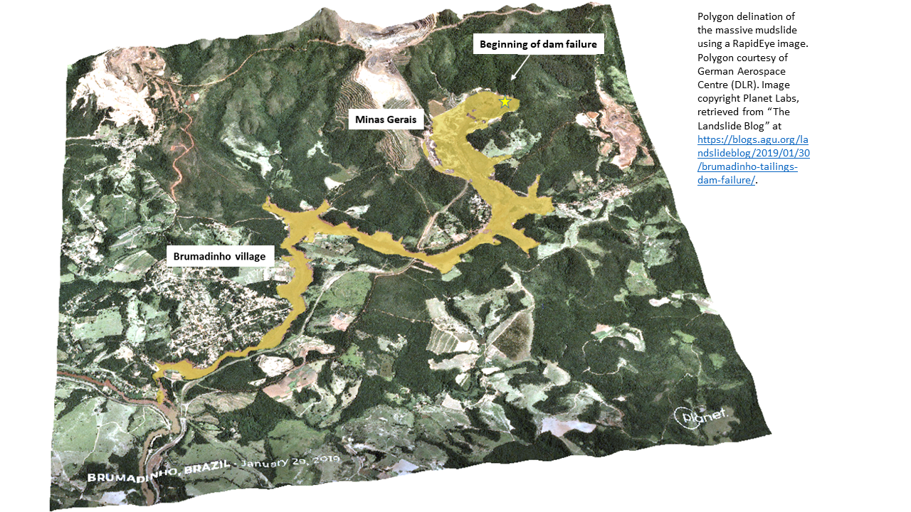 Mudslide delineation 