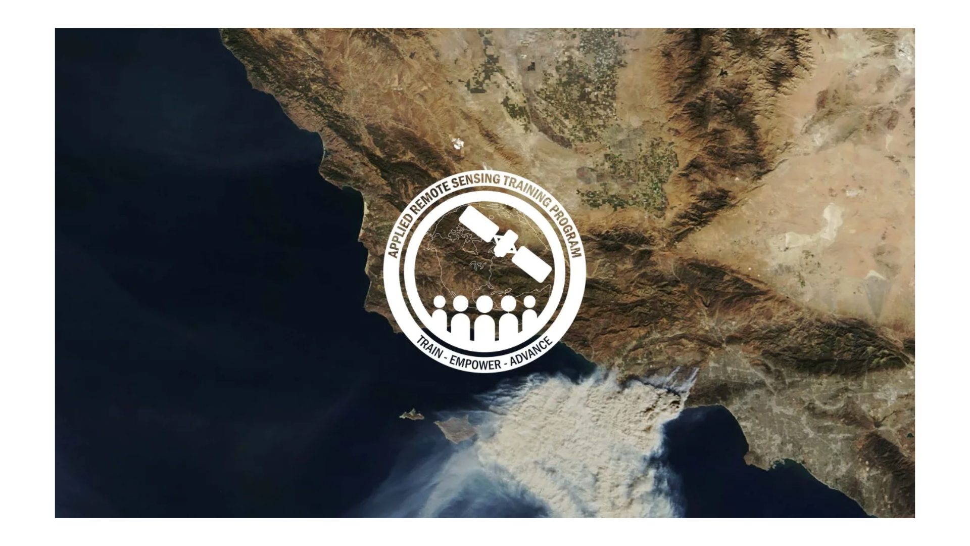 Training banner with satellite image