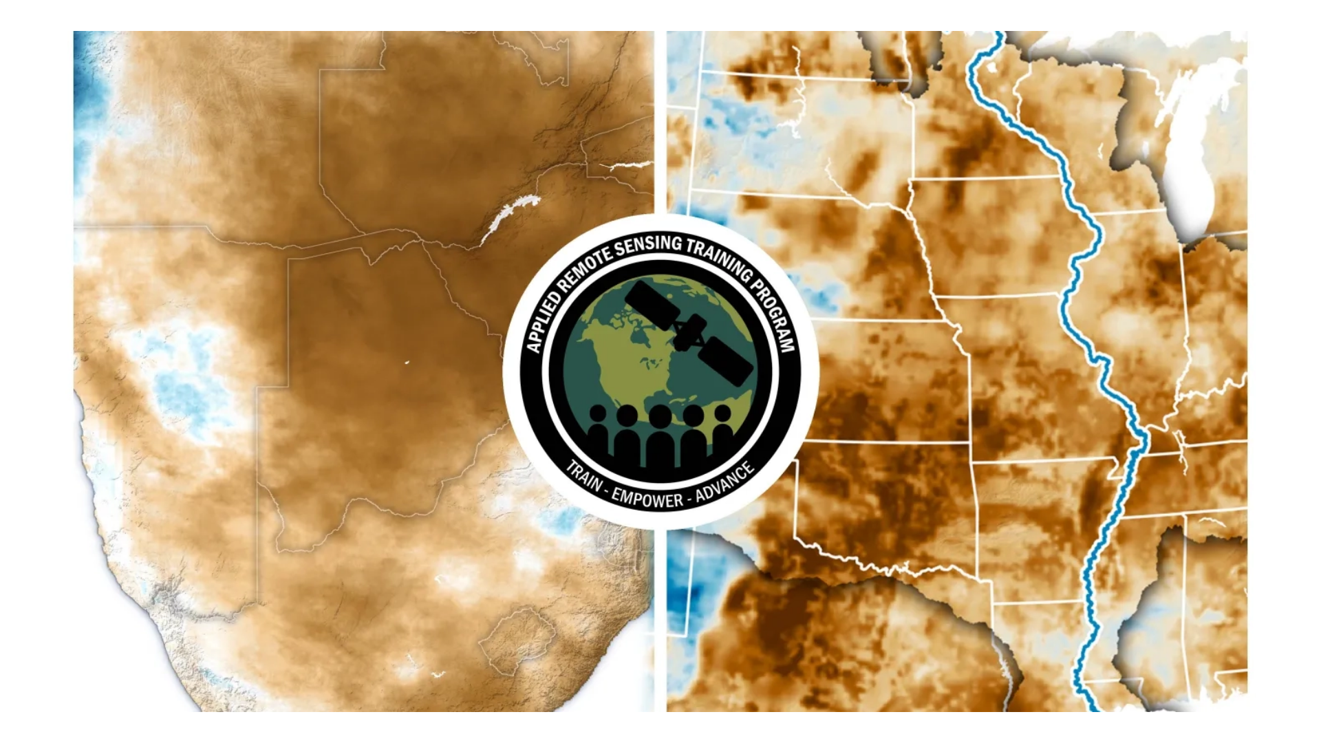 Training banner with satellite image